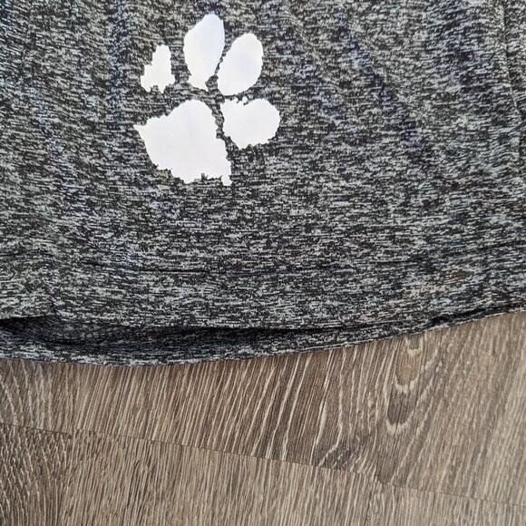 Women's Puppy Paw Print Black/Gray Elastic Waist Shorts Size M - Picture 4 of 5